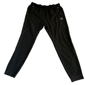 Umbro Track Pants Mens XL Black Athletic Soccer Training Tapered Leg